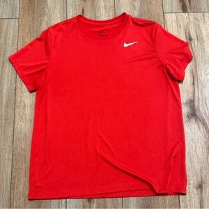 Nike Bright Red Tee with White Swoosh